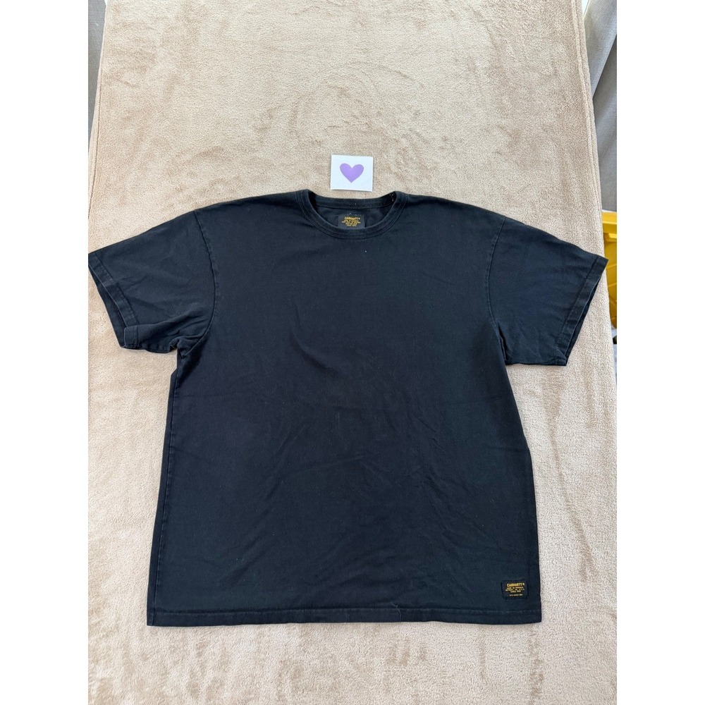 Vintage Carhartt WIP SS Military T-Shirt Mens size XL Black Cotton Crew Neck EUC